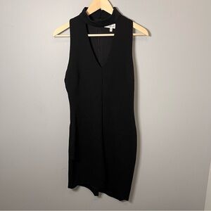 Adelyn Rae Black Cocktail Dress size M Cut-out Front Sleeveless Asymmetrical Hem